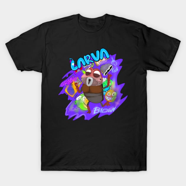 Brown larva T-Shirt by Adarma